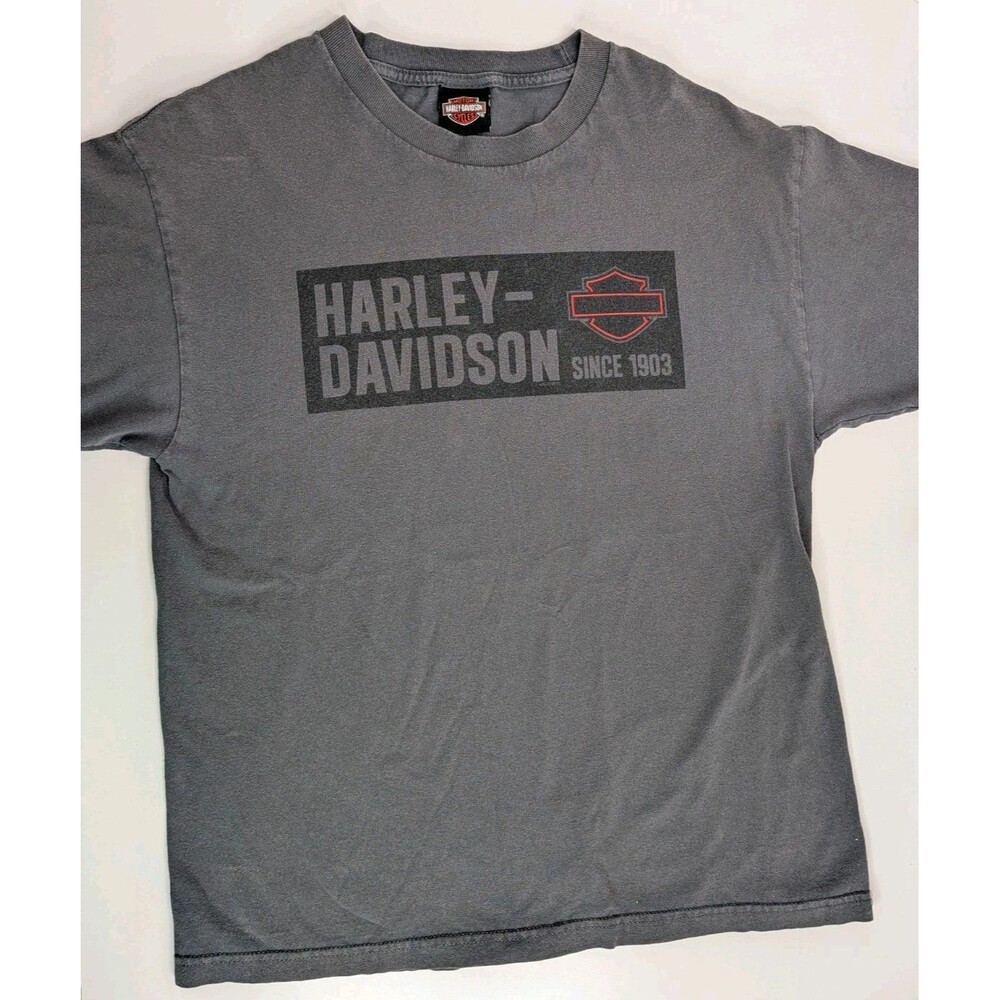 Harley Davidson Skull T-Shirt Biker Tee Dealer Monty's West Bridgewater MA Large